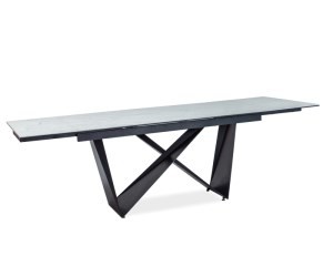 Стол стеклянный Signal Cavalli II Ceramic 160(240)X90 белый черный